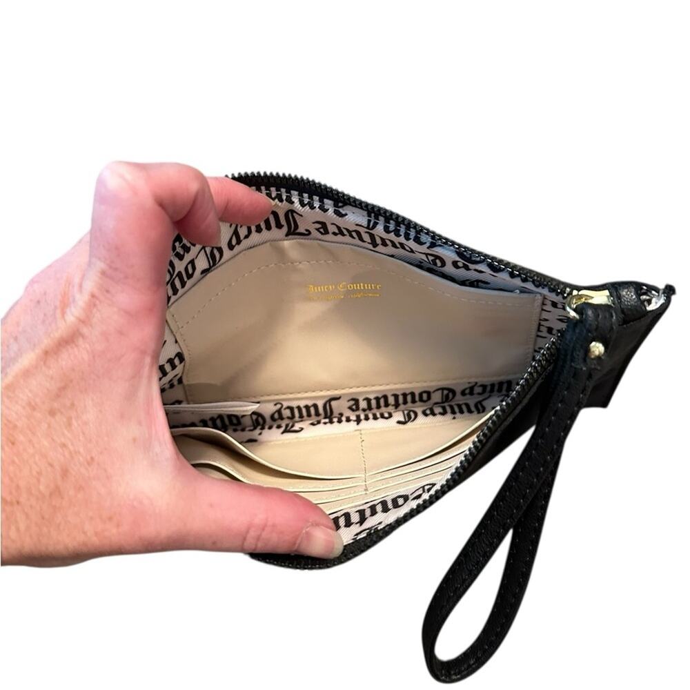 Juicy Couture Black Sleek Wristlet Clutch - Picture 5 of 6